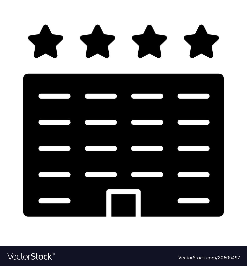 Hotel icon simple minimal 96x96 pictogram Vector Image