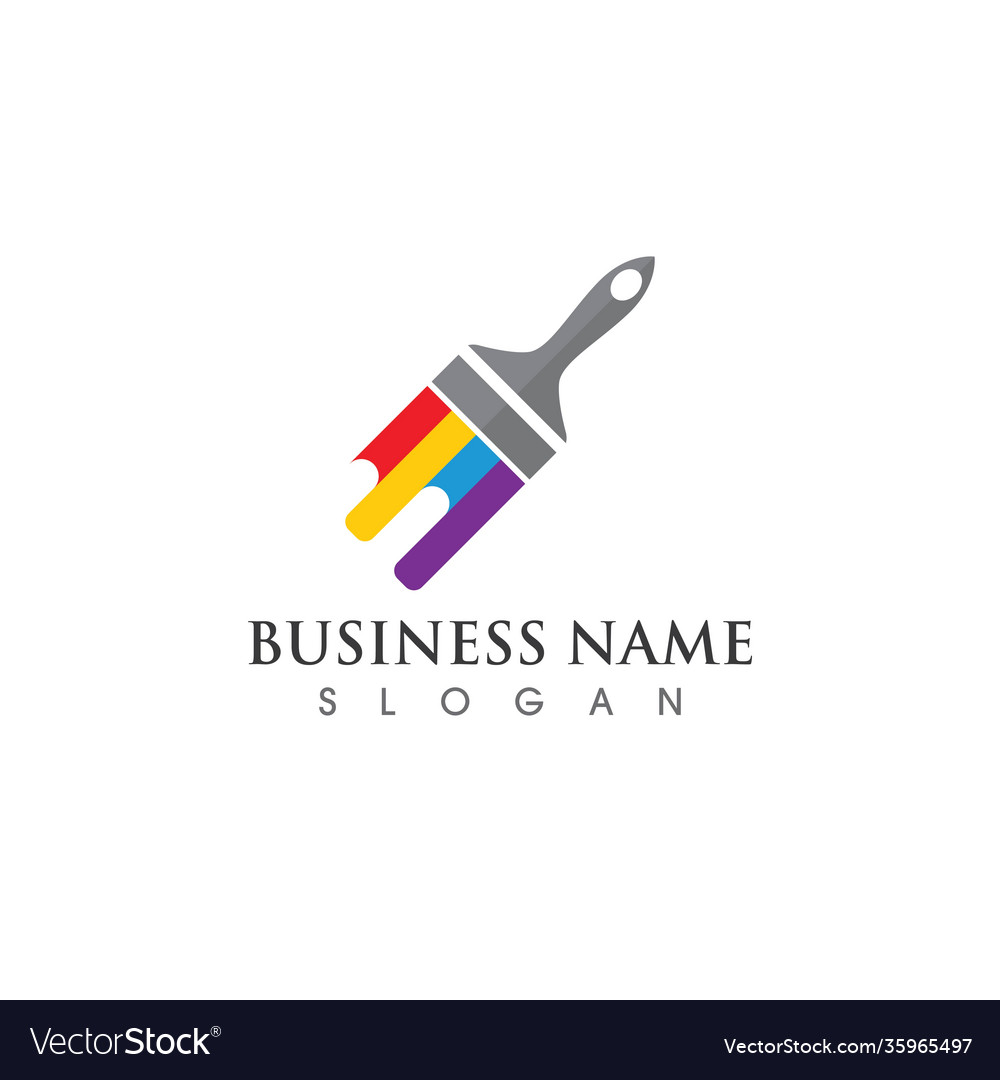 Paint Brush Logo And Symbol Image Royalty Free Vector Image