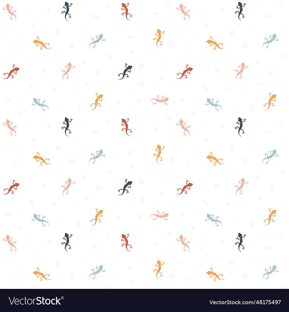 Pattern with lizards vector image Pattern with lizards