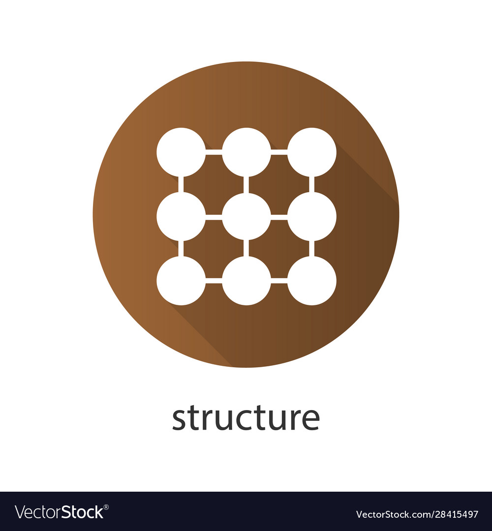 Structure flat design long shadow icon