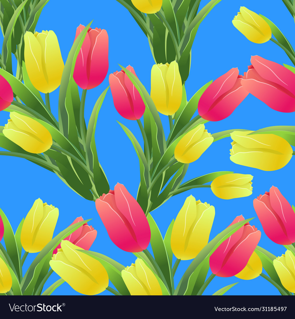 Tulips simless pattern 01-01