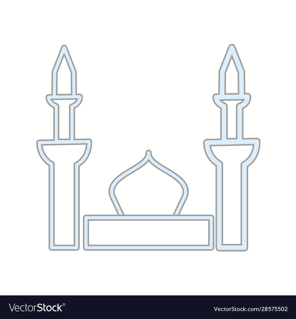 Beautiful mosque line icon