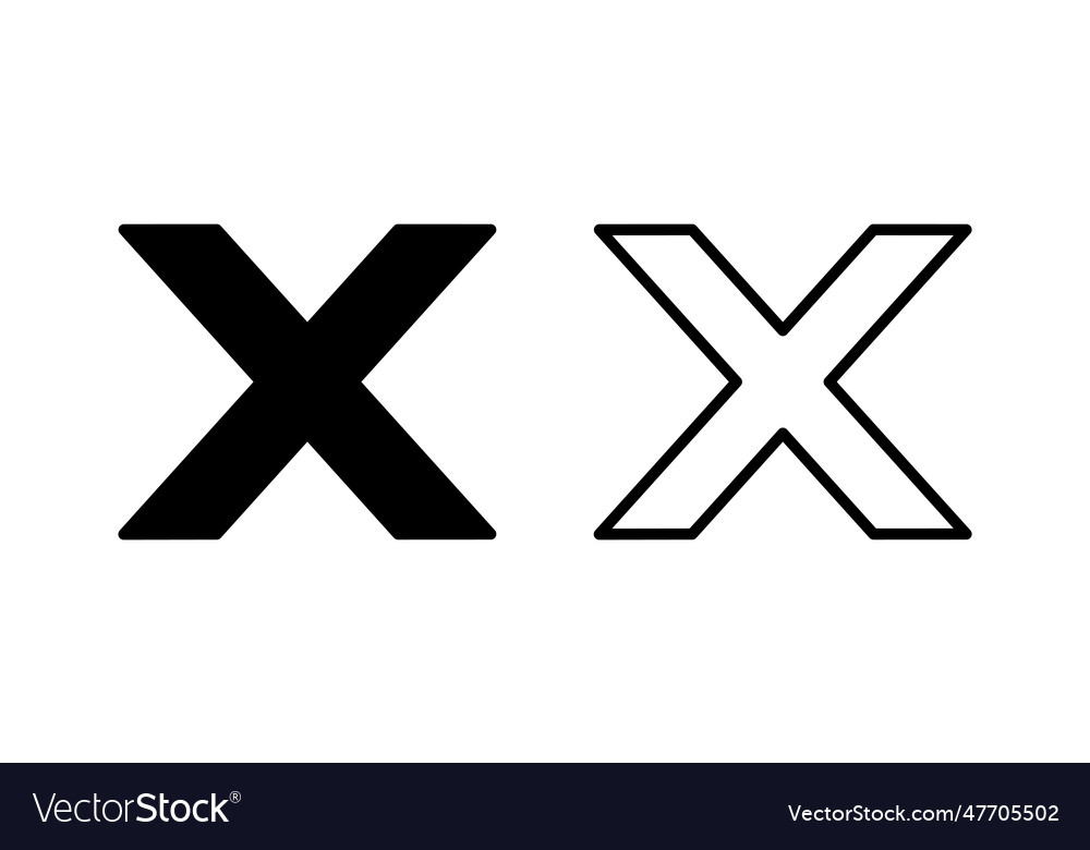 Close icon delete remove cancel exit symbol vector image Close icon delete remove cancel exit symbol