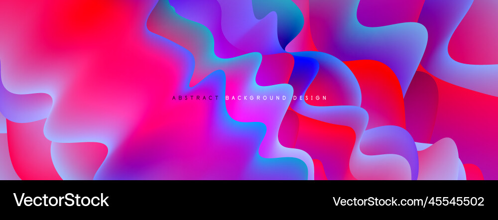 Dynamic liquid waves abstract background Vector Image