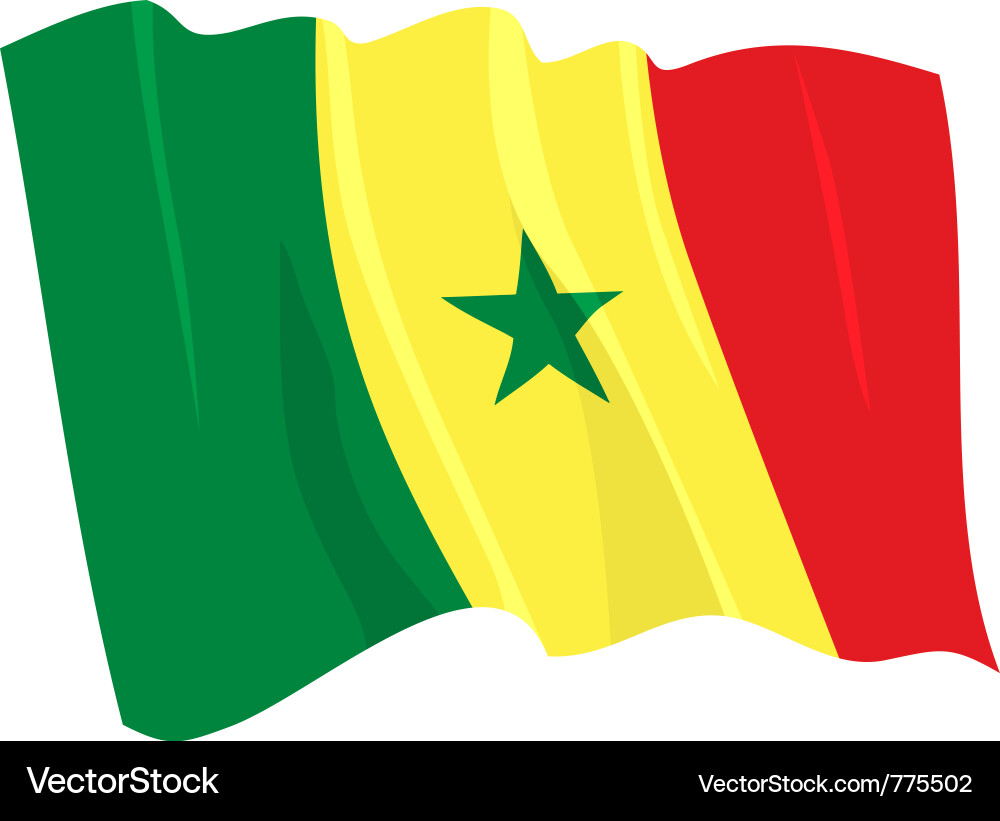 Flag Senegal Royalty Free Vector Image Vectorstock