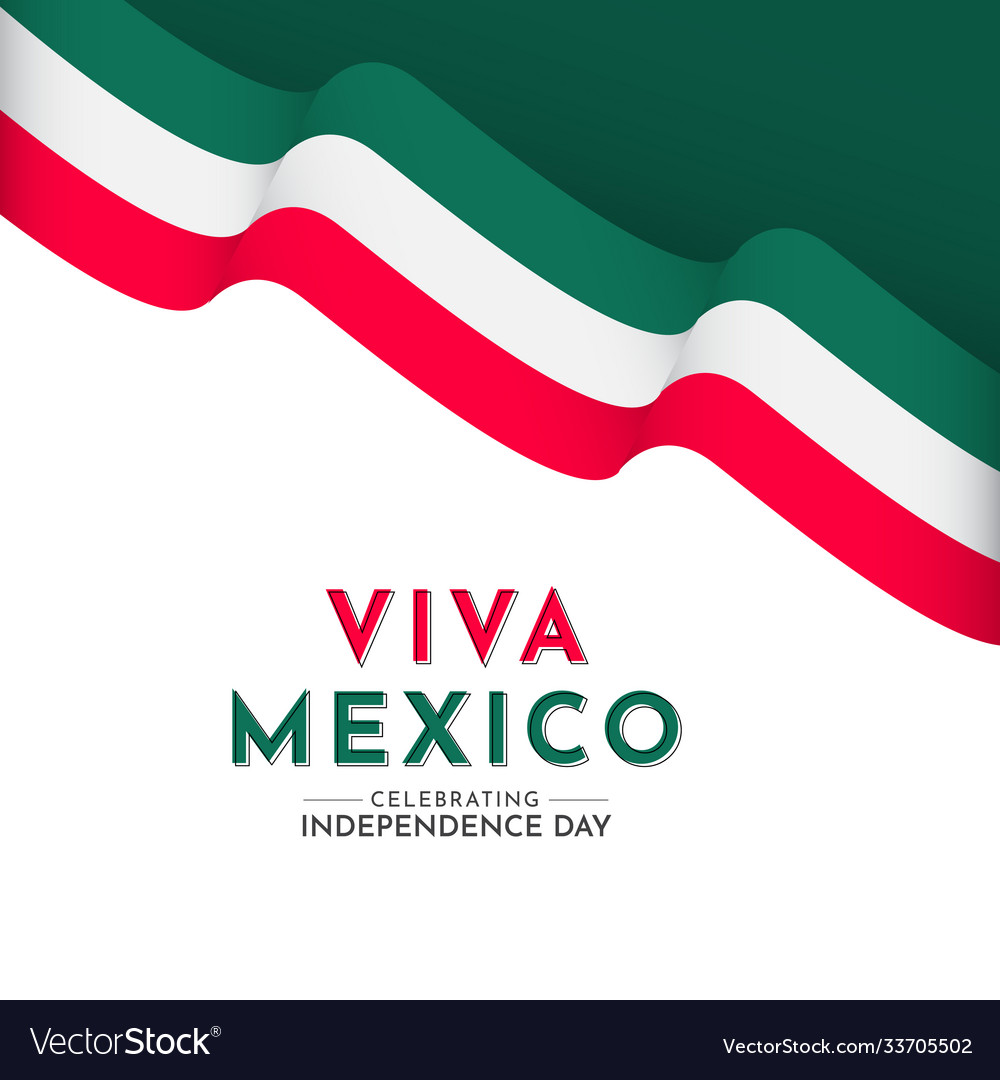 Happy mexico independence day celebration Vector Image