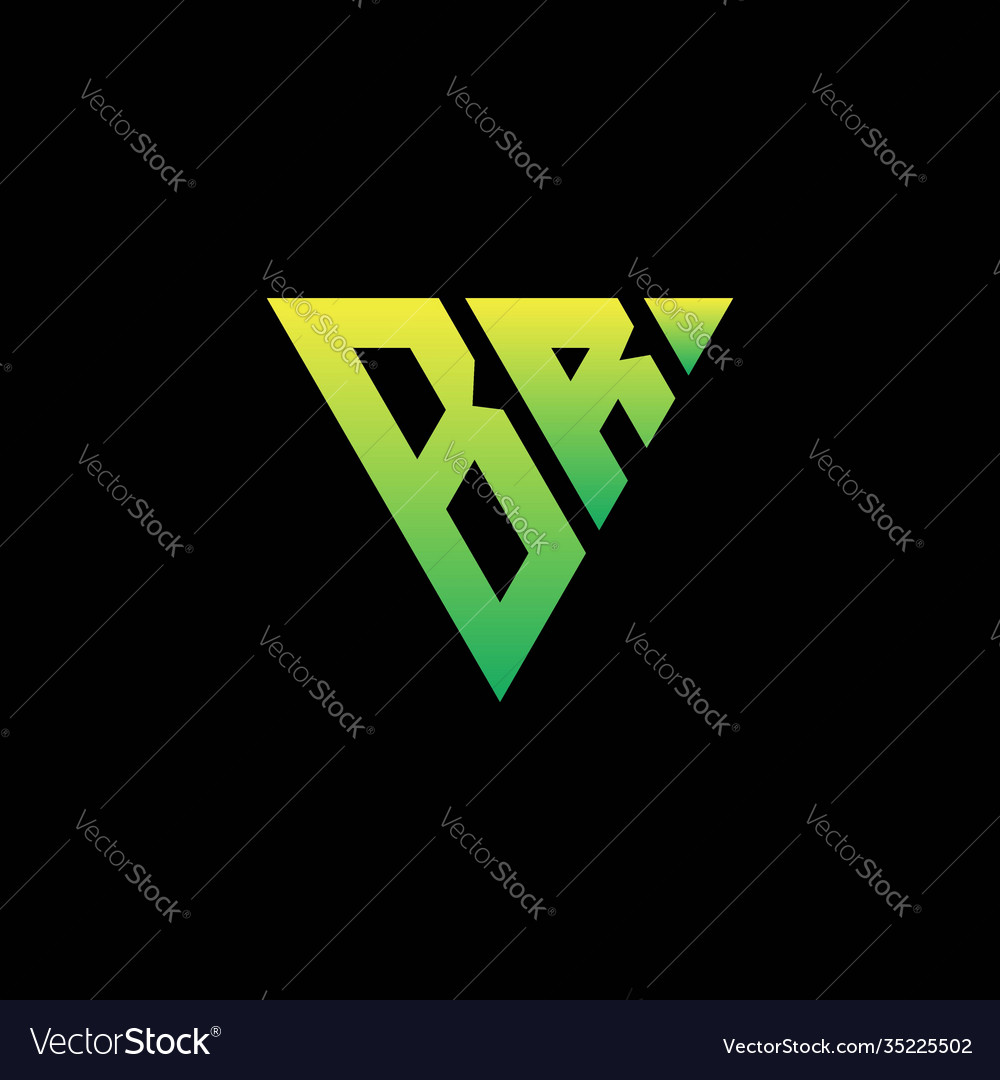 Initial triangle logo monogram with shape
