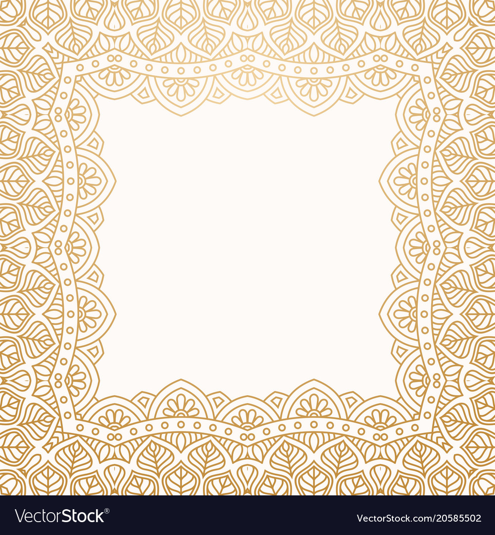 Invitation Card With Mandala Royalty Free Vector Image