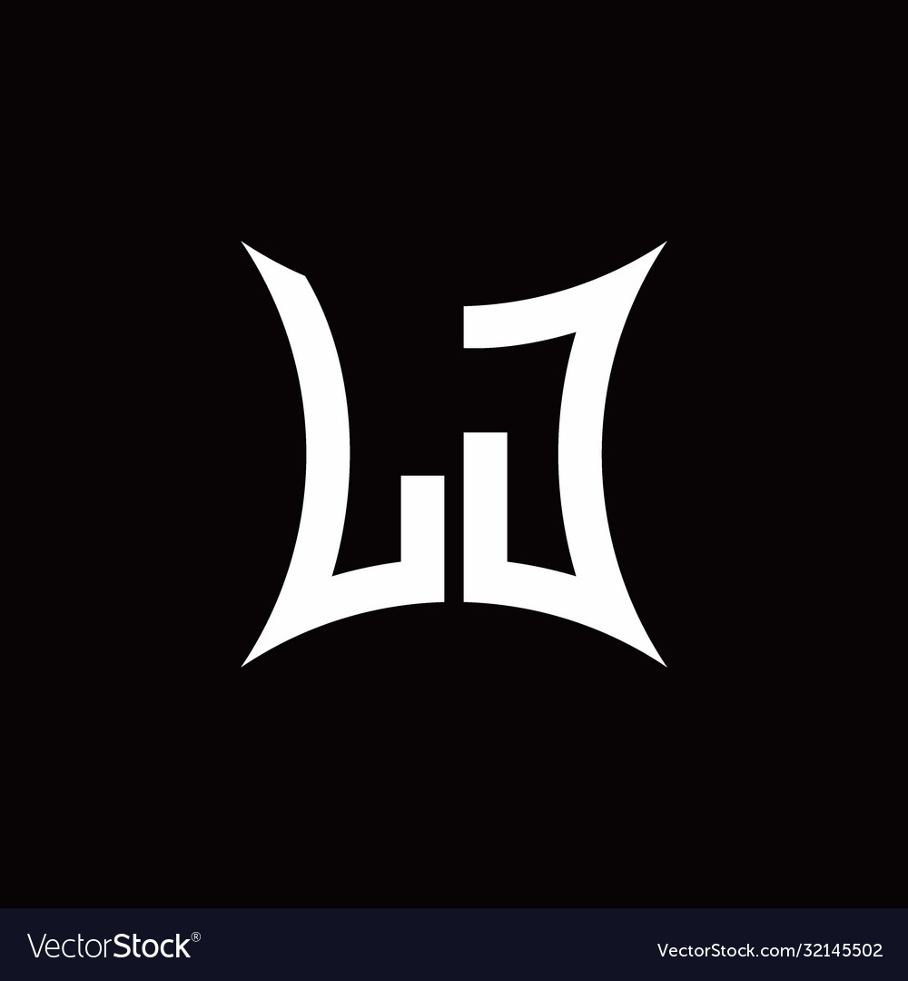 Lj monogram logo with sharped shape design
