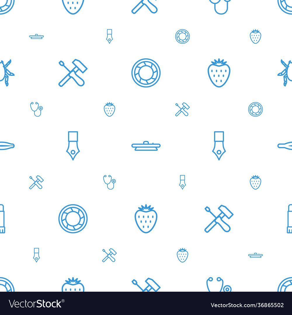 Macro icons pattern seamless white background