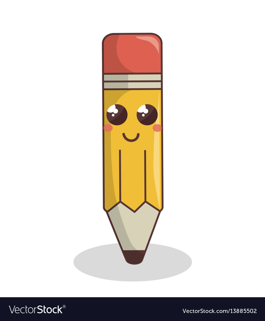 Pencil write character isolated icon