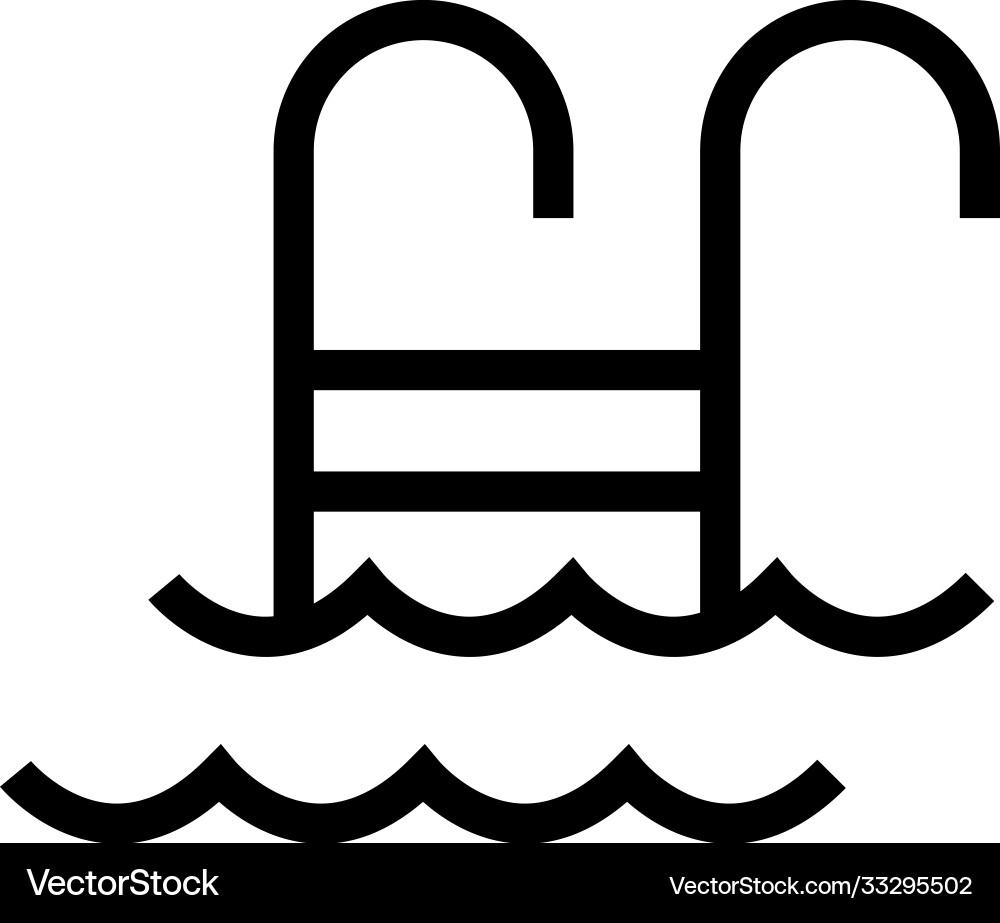 Pool line icon Royalty Free Vector Image - VectorStock