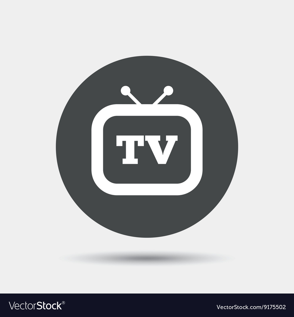 Retro tv sign icon television set symbol