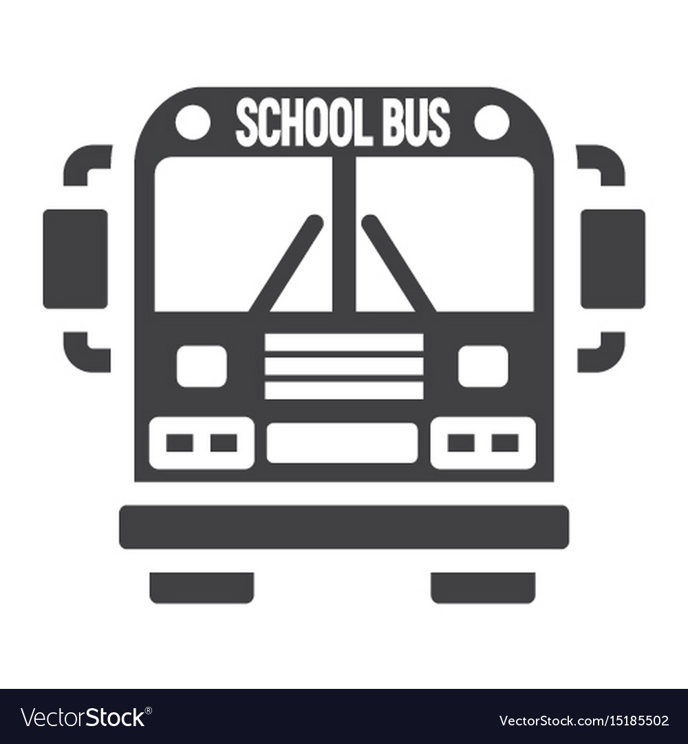 School bus solid icon transport and vehicle