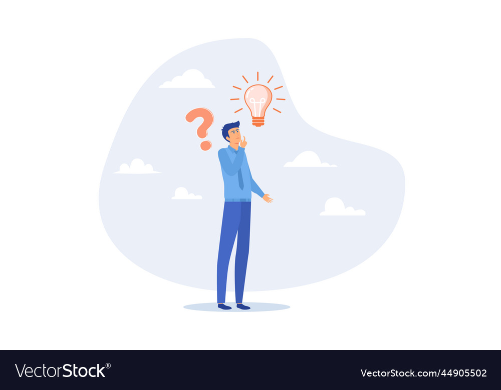 Solution to solve problem asking question vector image Solution to solve problem asking question