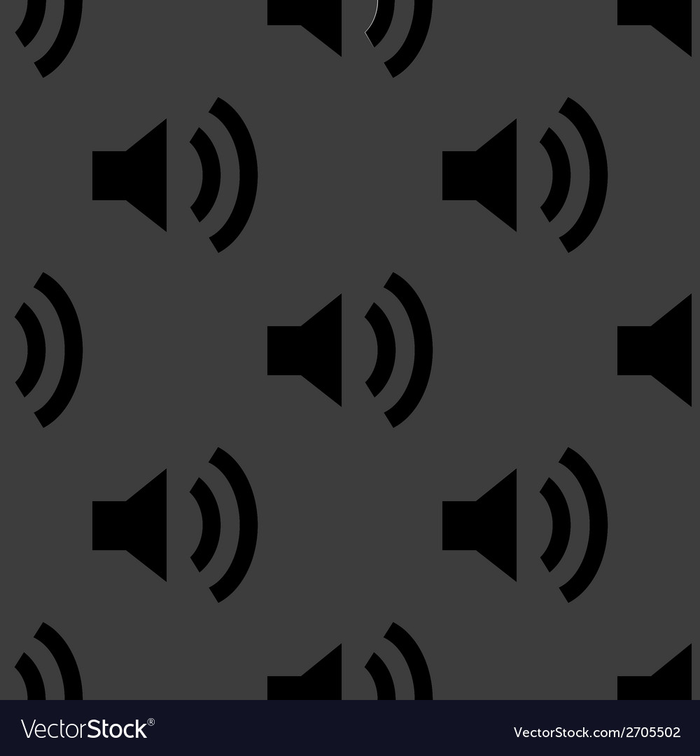 Speaker web icon flat design seamless pattern