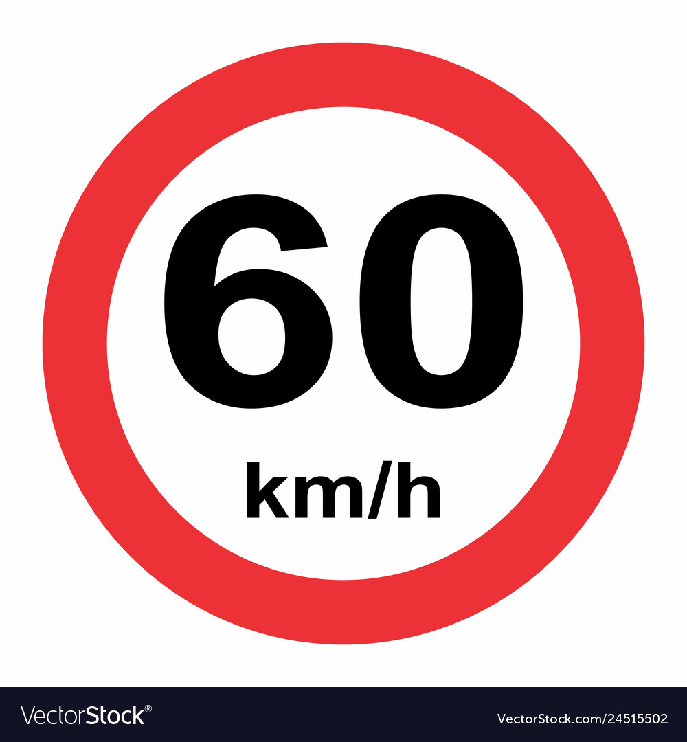 speed-limit-traffic-sign-60-royalty-free-vector-image