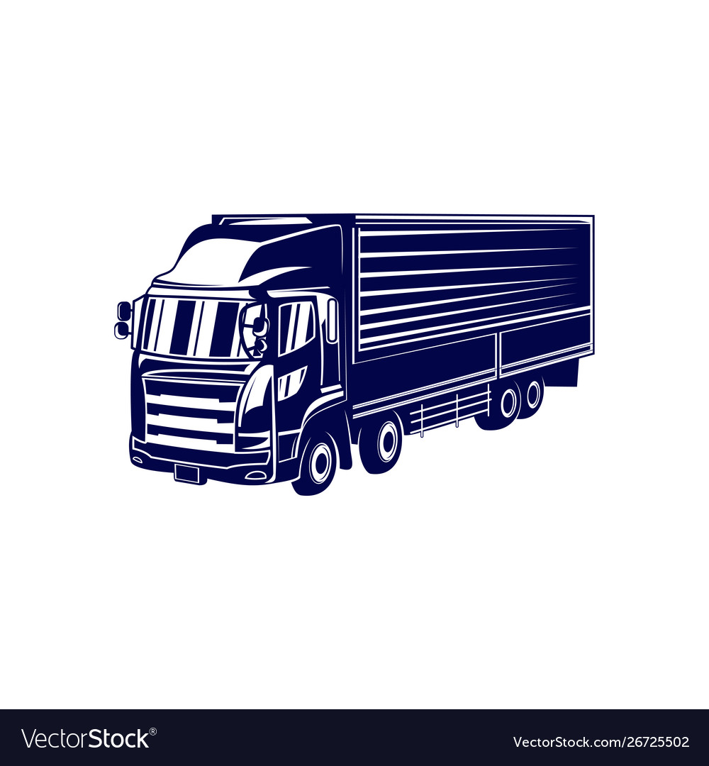 Truck logo design heavy equipment template Vector Image