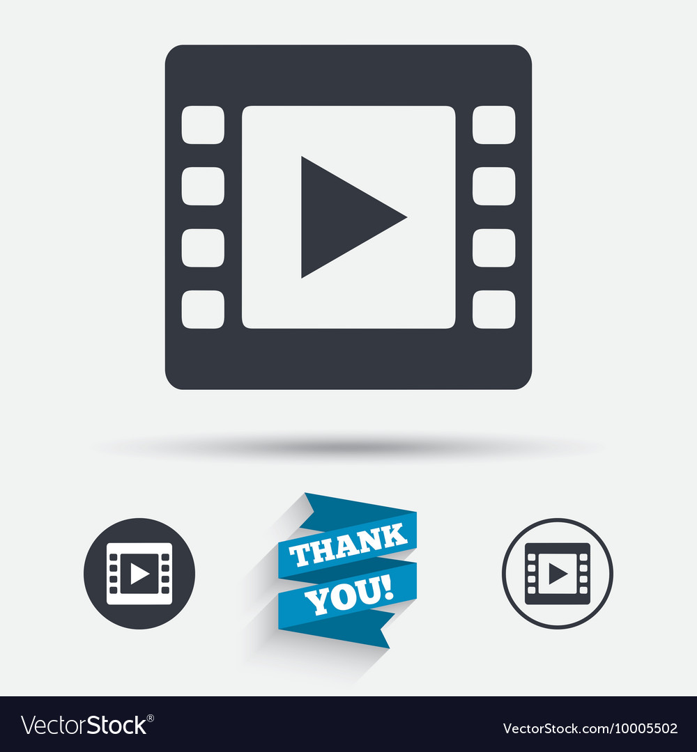 Video sign icon frame symbol