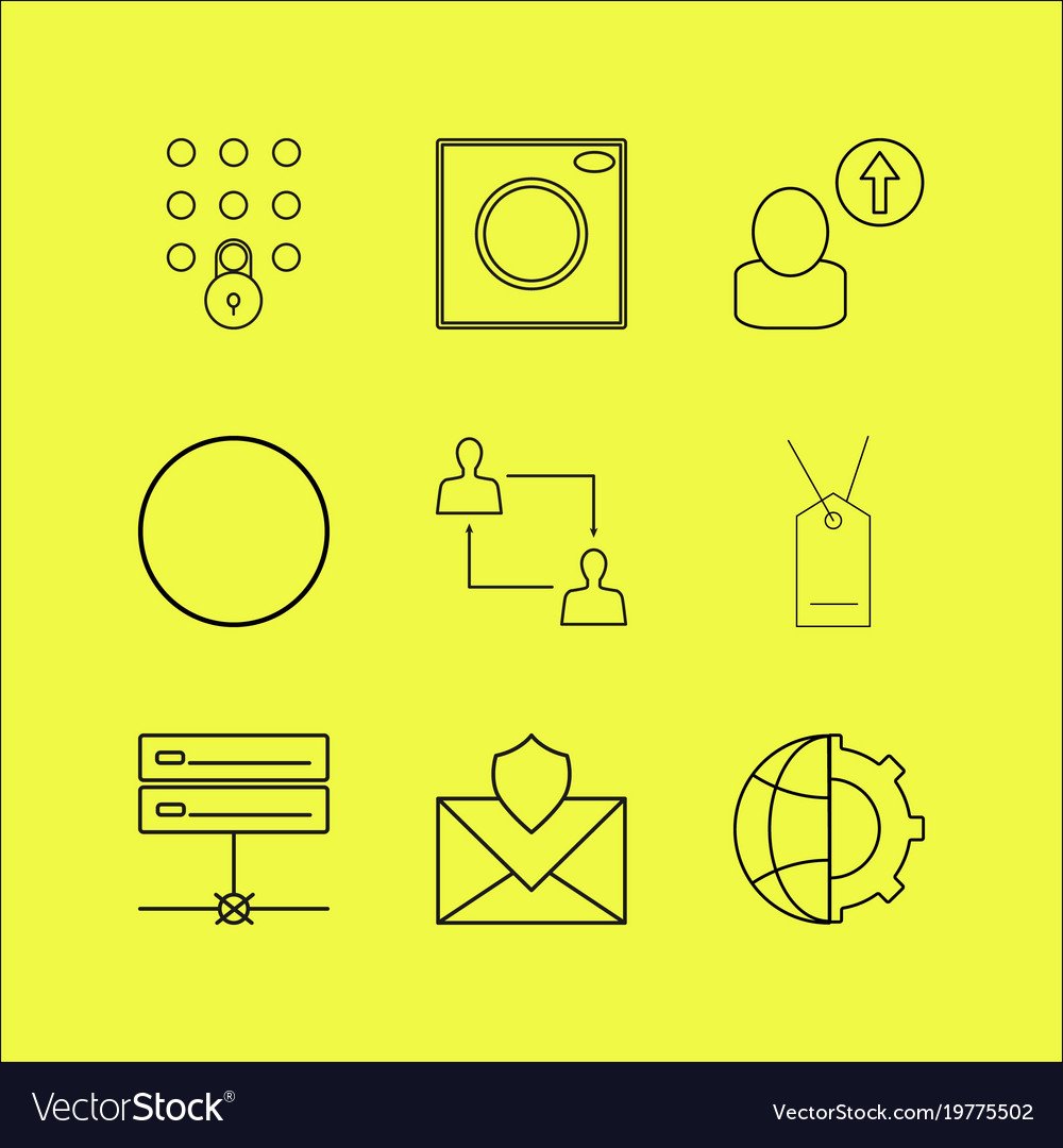 Web linear icon set simple outline icons