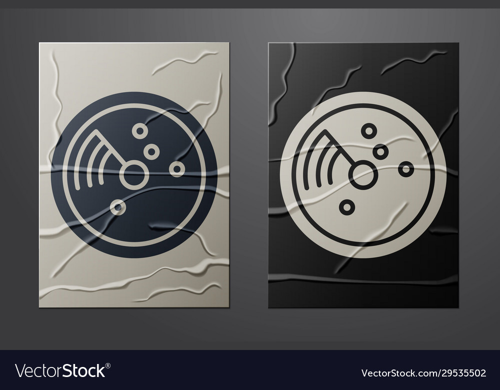 White radar with targets on monitor in searching vector image White radar with targets on monitor in searching