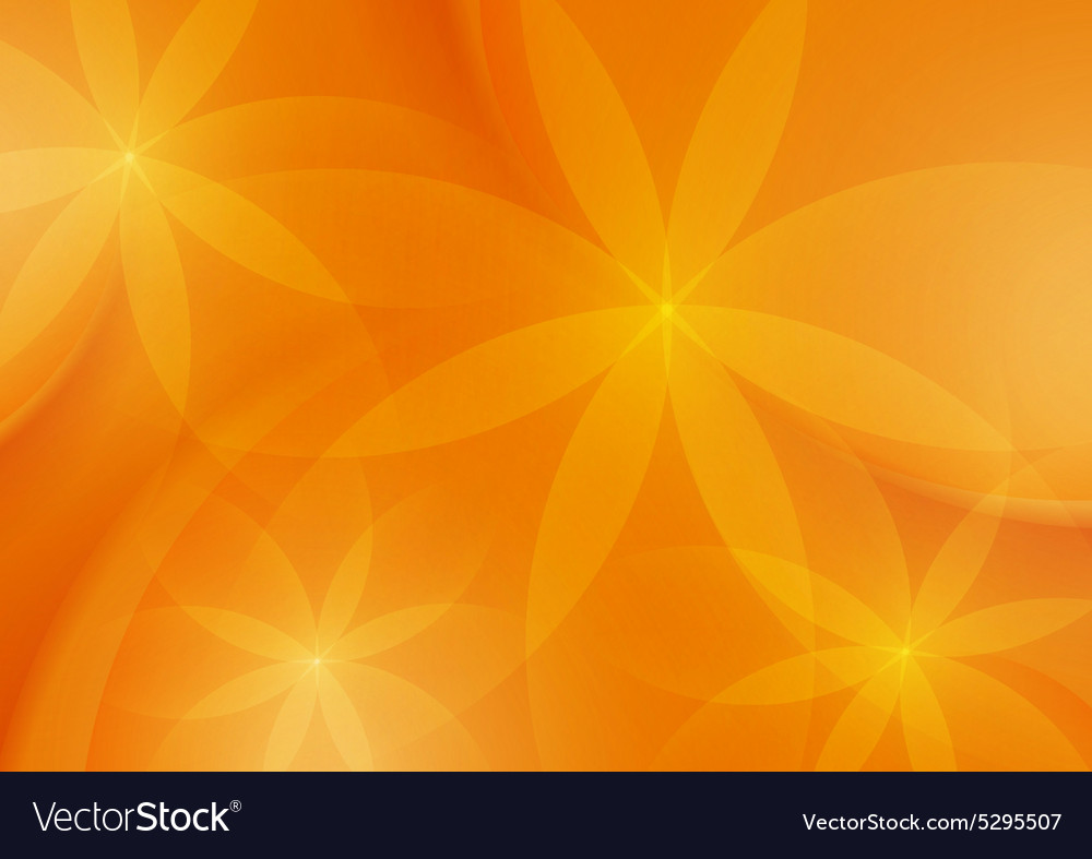 Abstract Floral Orange Background For Design Vector Image