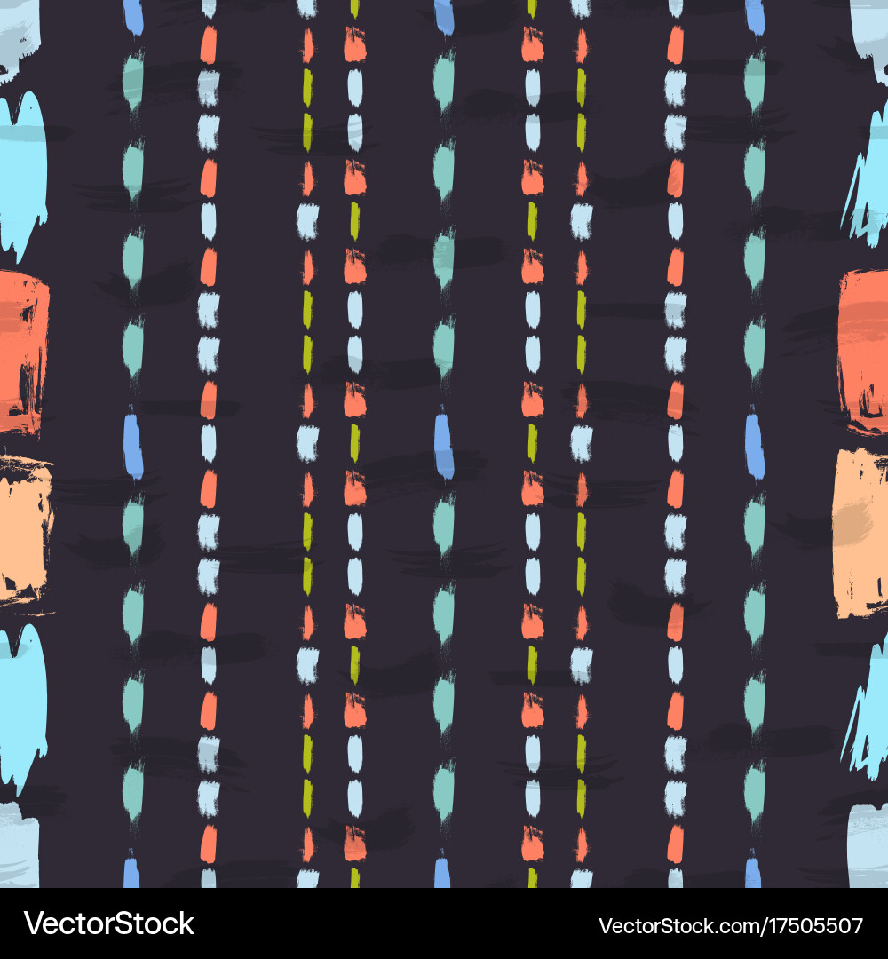 Brush stroke artistic seamless pattern Royalty Free Vector
