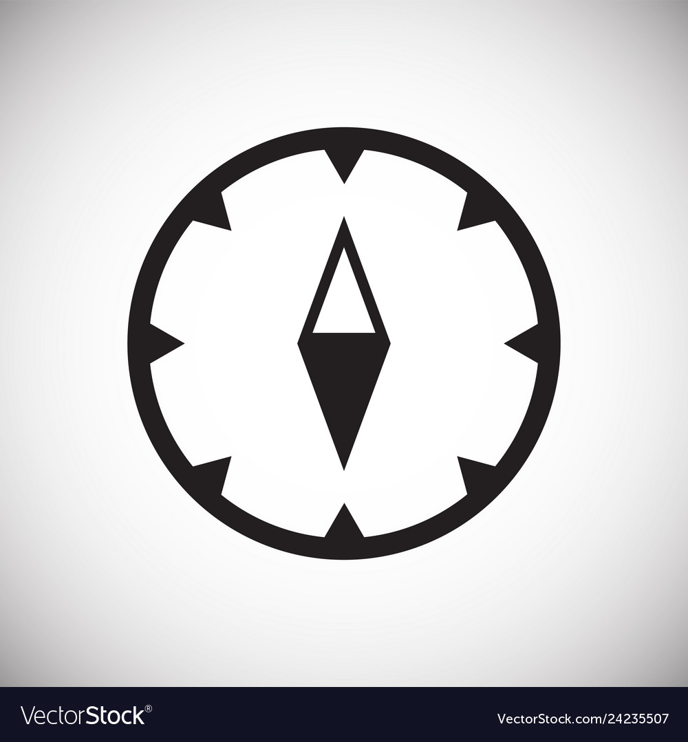 Compass icon on background for graphic and web vector image Compass icon on background for graphic and web