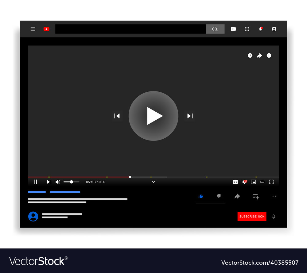 Desktop web video player