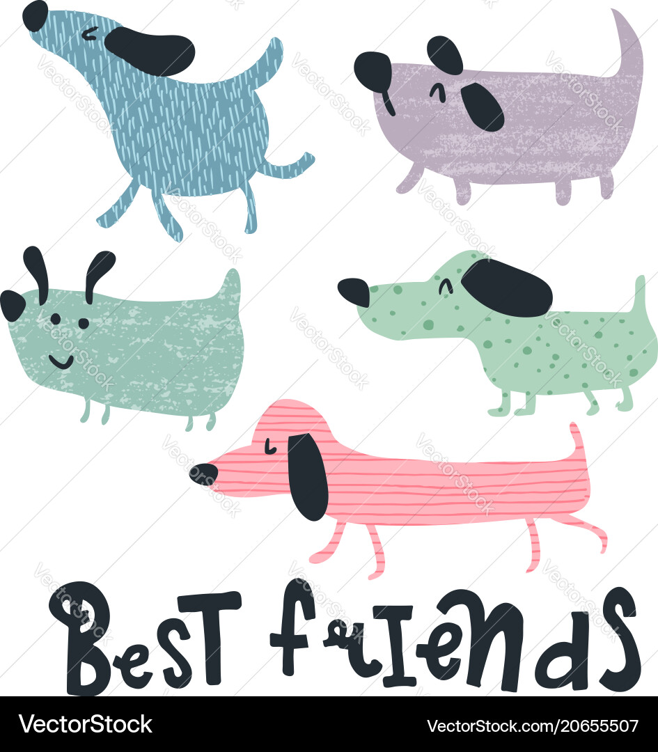 Dogs set Royalty Free Vector Image - VectorStock