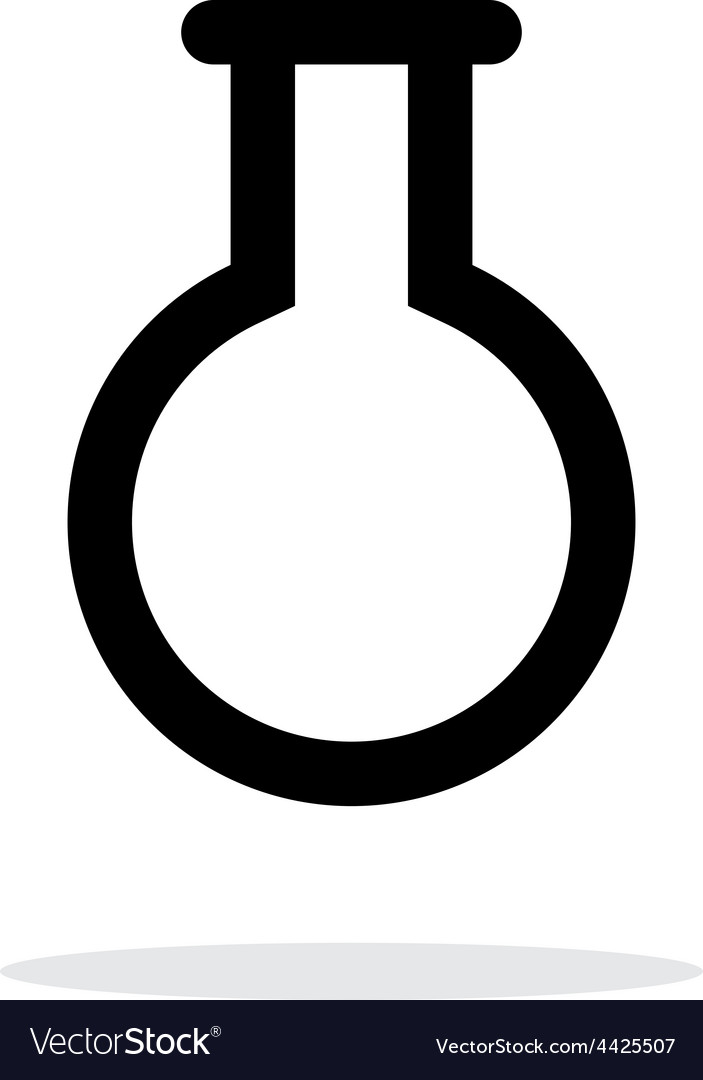 Empty florence flask simple icon on white