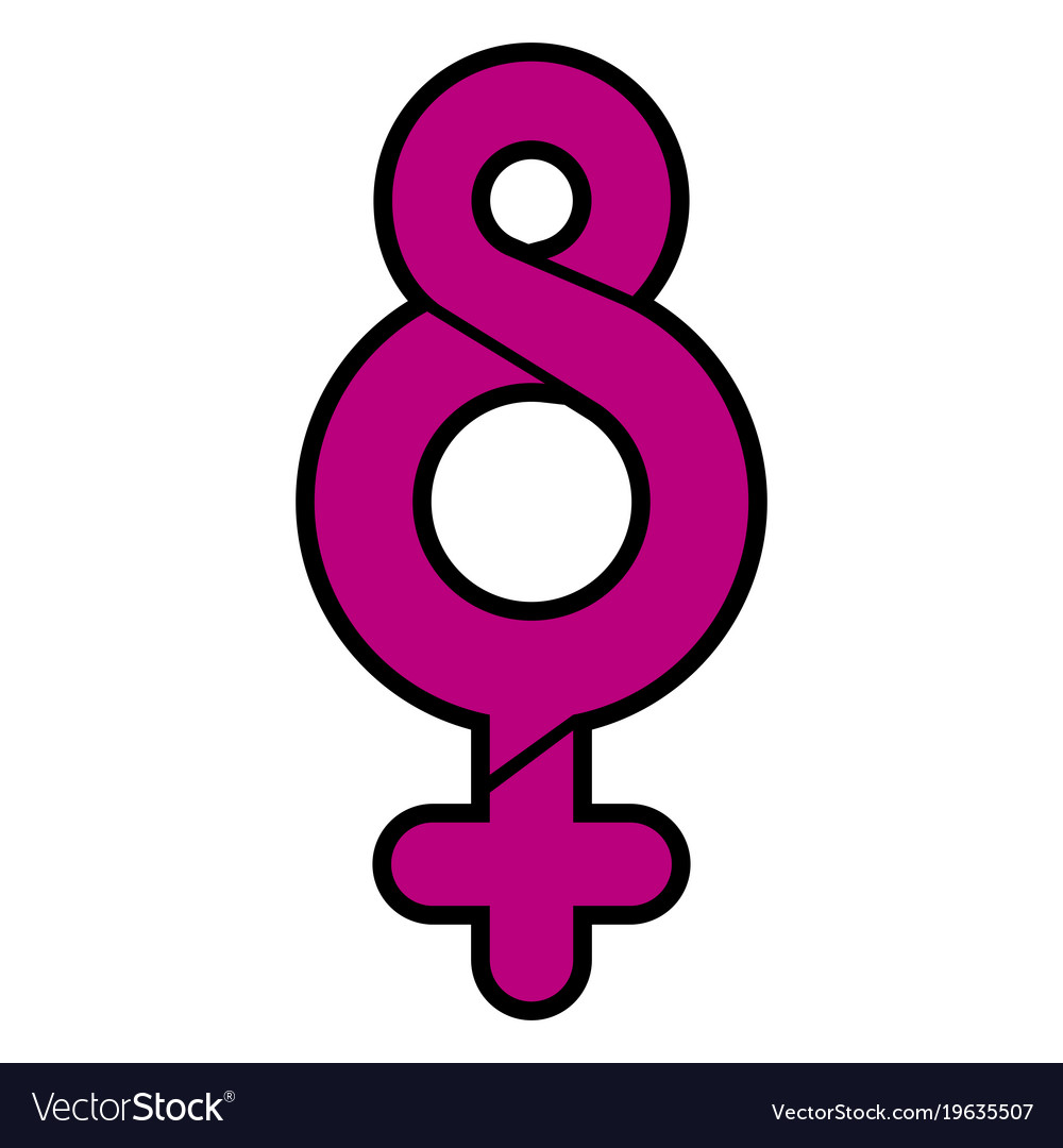 Female gender symbol Royalty Free Vector Image