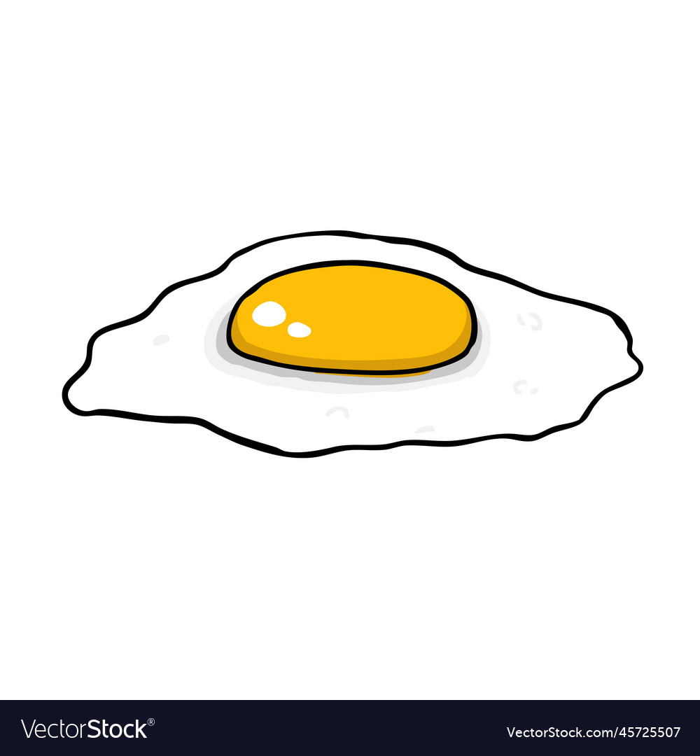 Fried Egg Royalty Free Vector Image Vectorstock