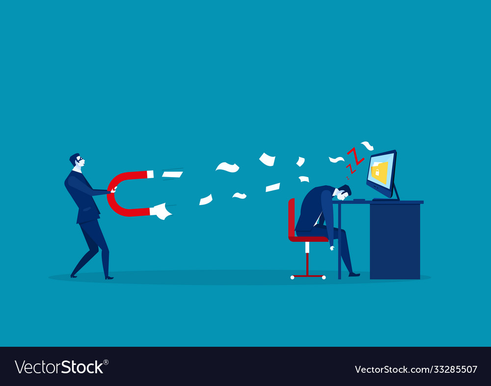 Hacker attack to data with magnet while business