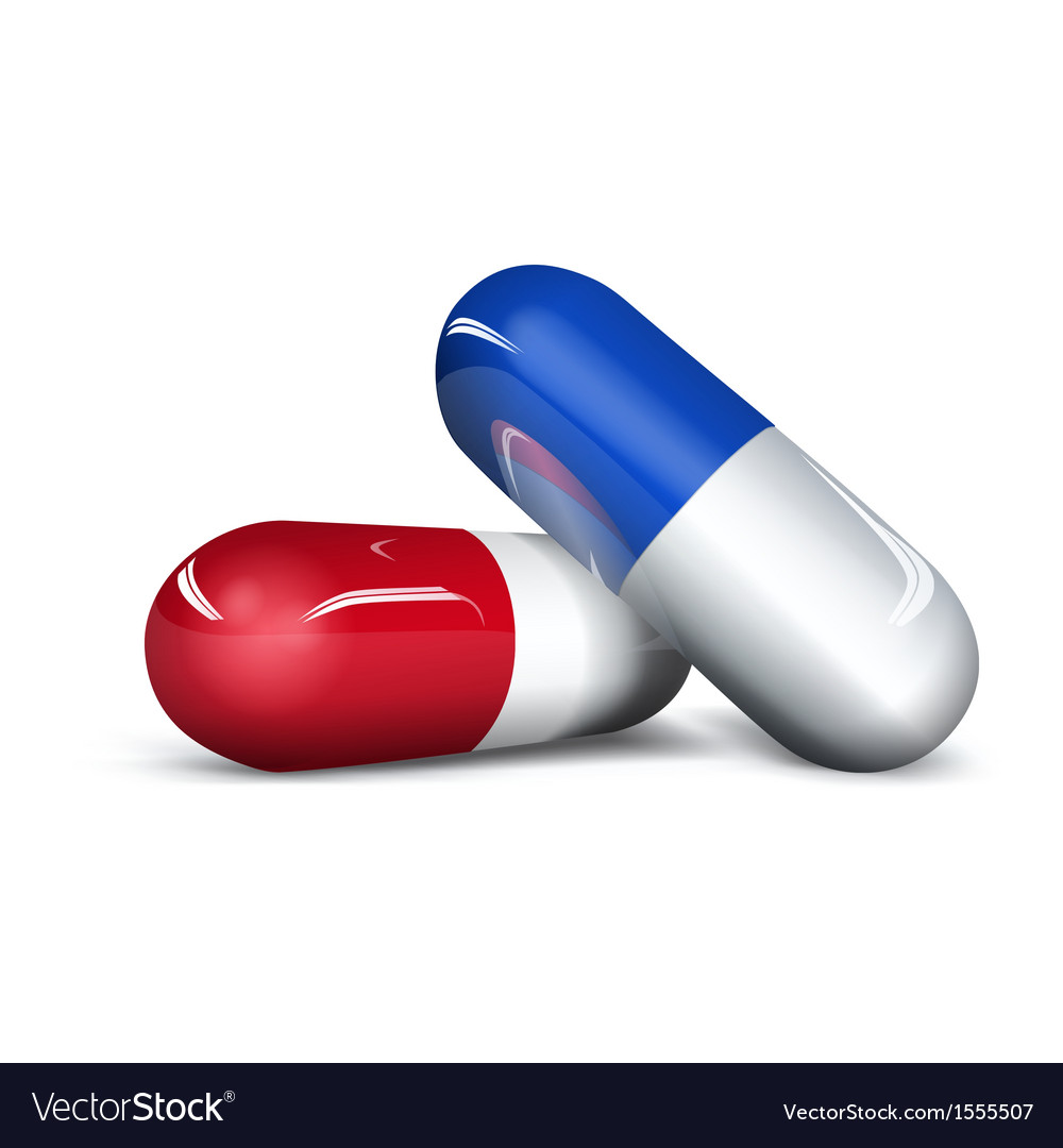 Red and capsule Free Vector