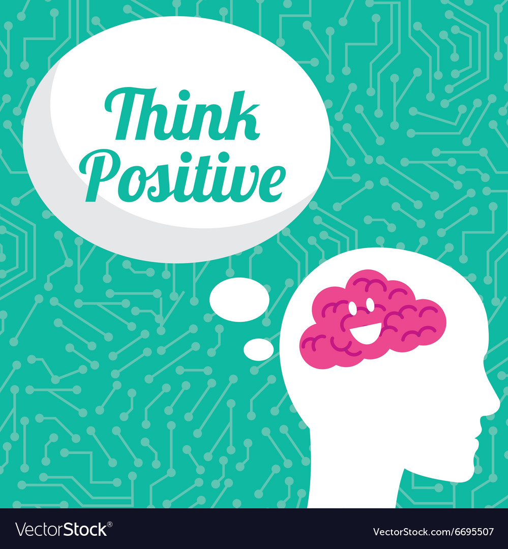 Think positive design Royalty Free Vector Image