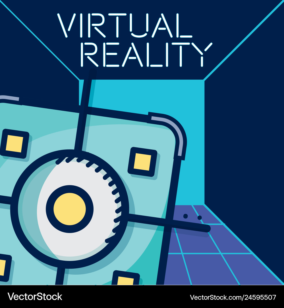 Virtual reality technology Royalty Free Vector Image