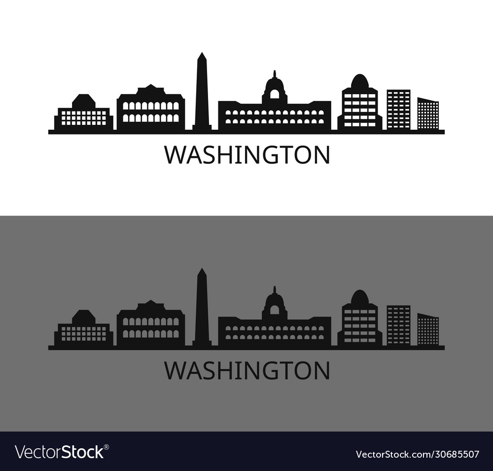 Washington icon in on white background