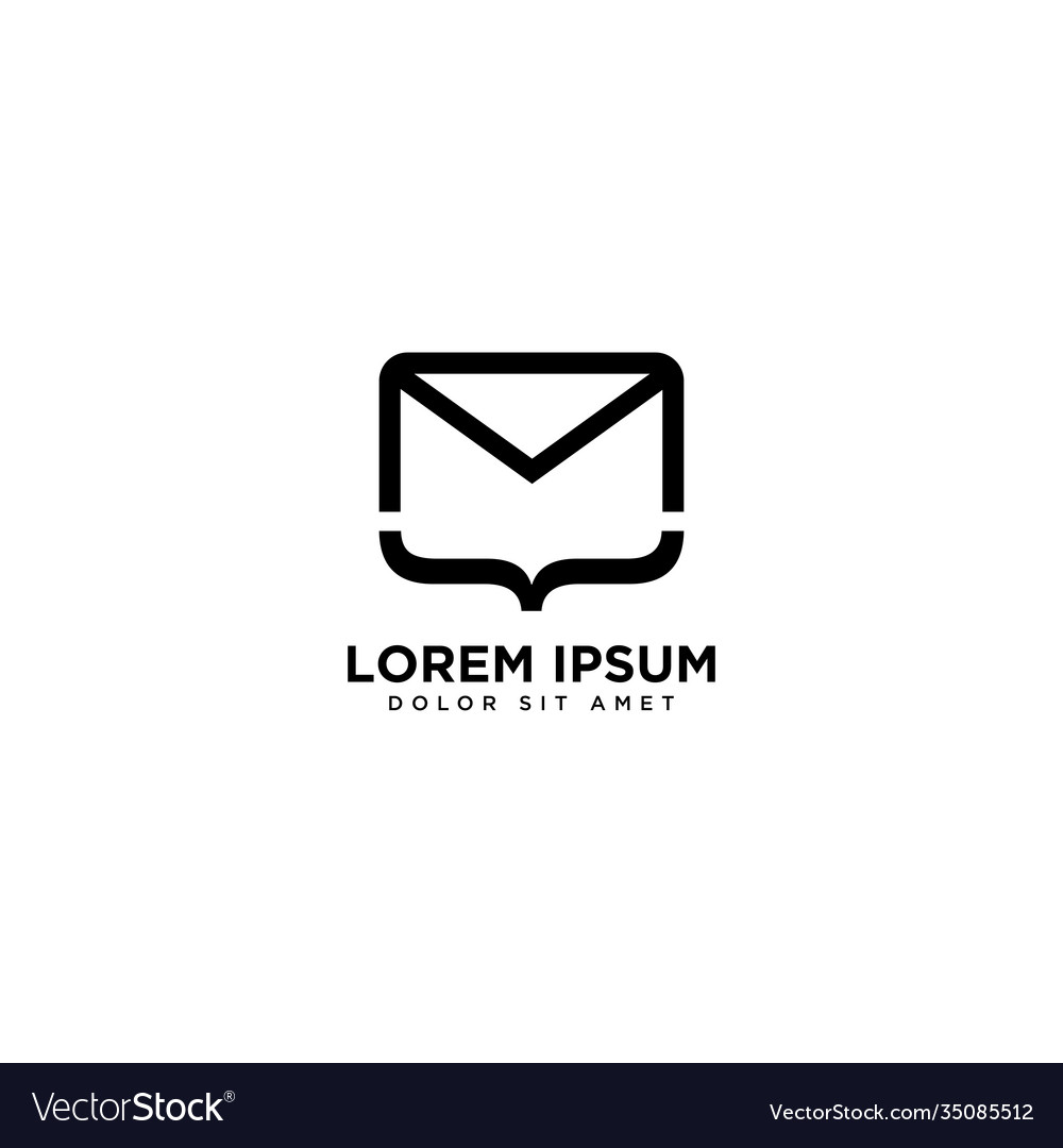 Code mail design communication simple vector image Code mail design communication simple
