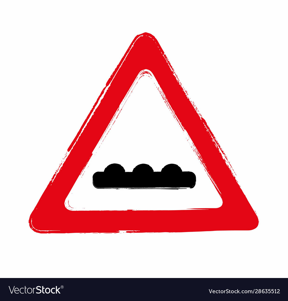 Grunge uneven road sign vector image Grunge uneven road sign