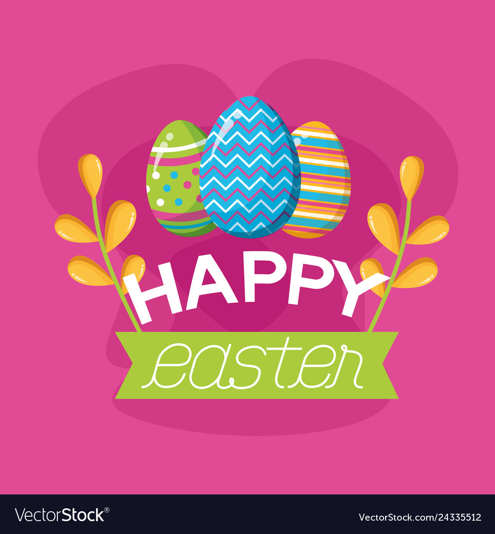 Happy easter celebration Royalty Free Vector Image