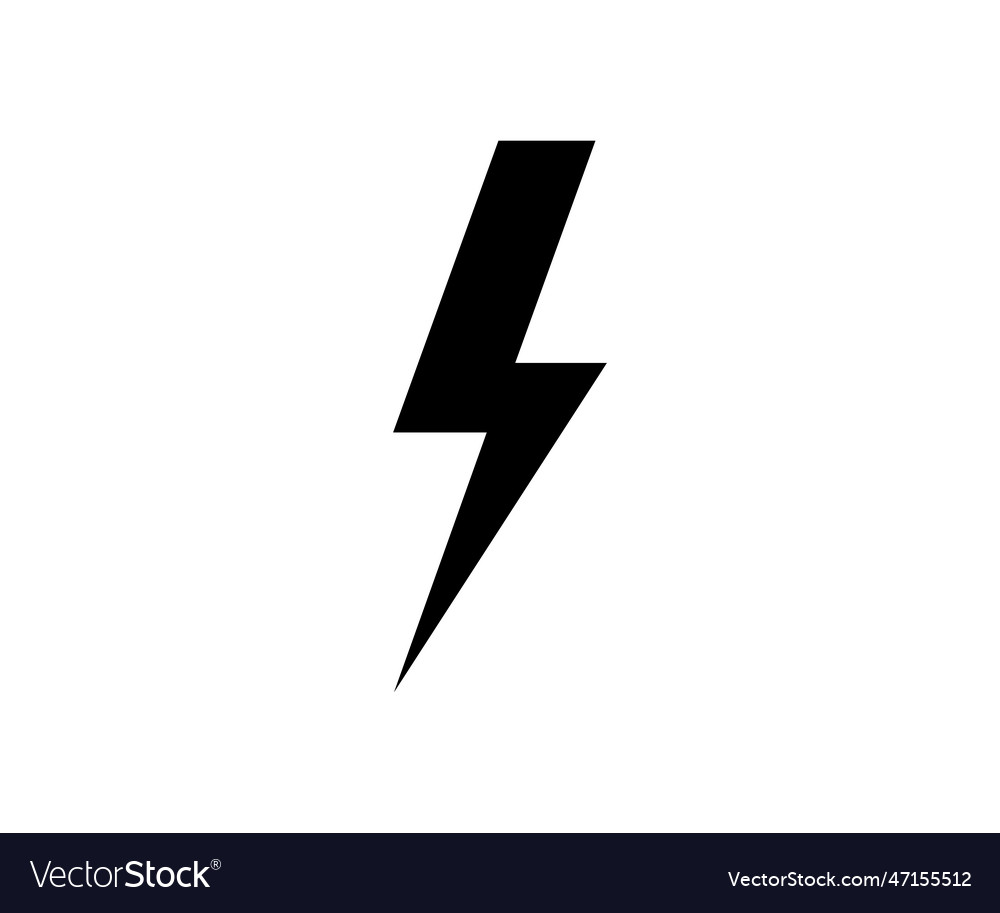 Minimal thunder icon design template Royalty Free Vector