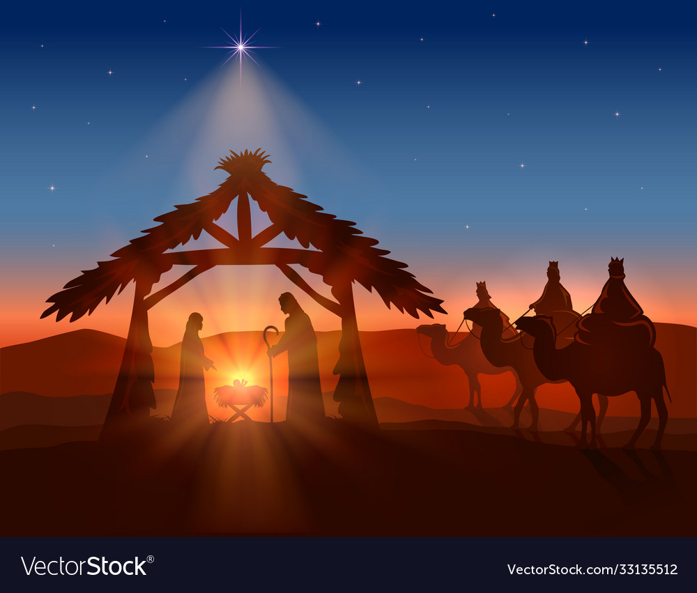 Nativity Scene with Wise Men