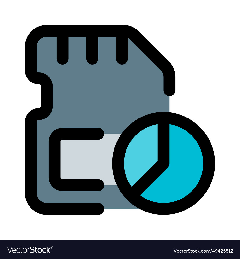 Pie chart sd card storage usage