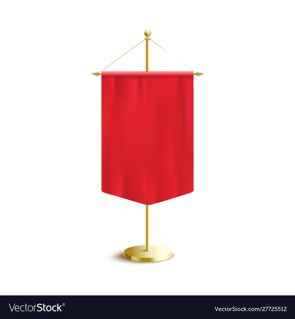 Red Fabric Triangle Pennant