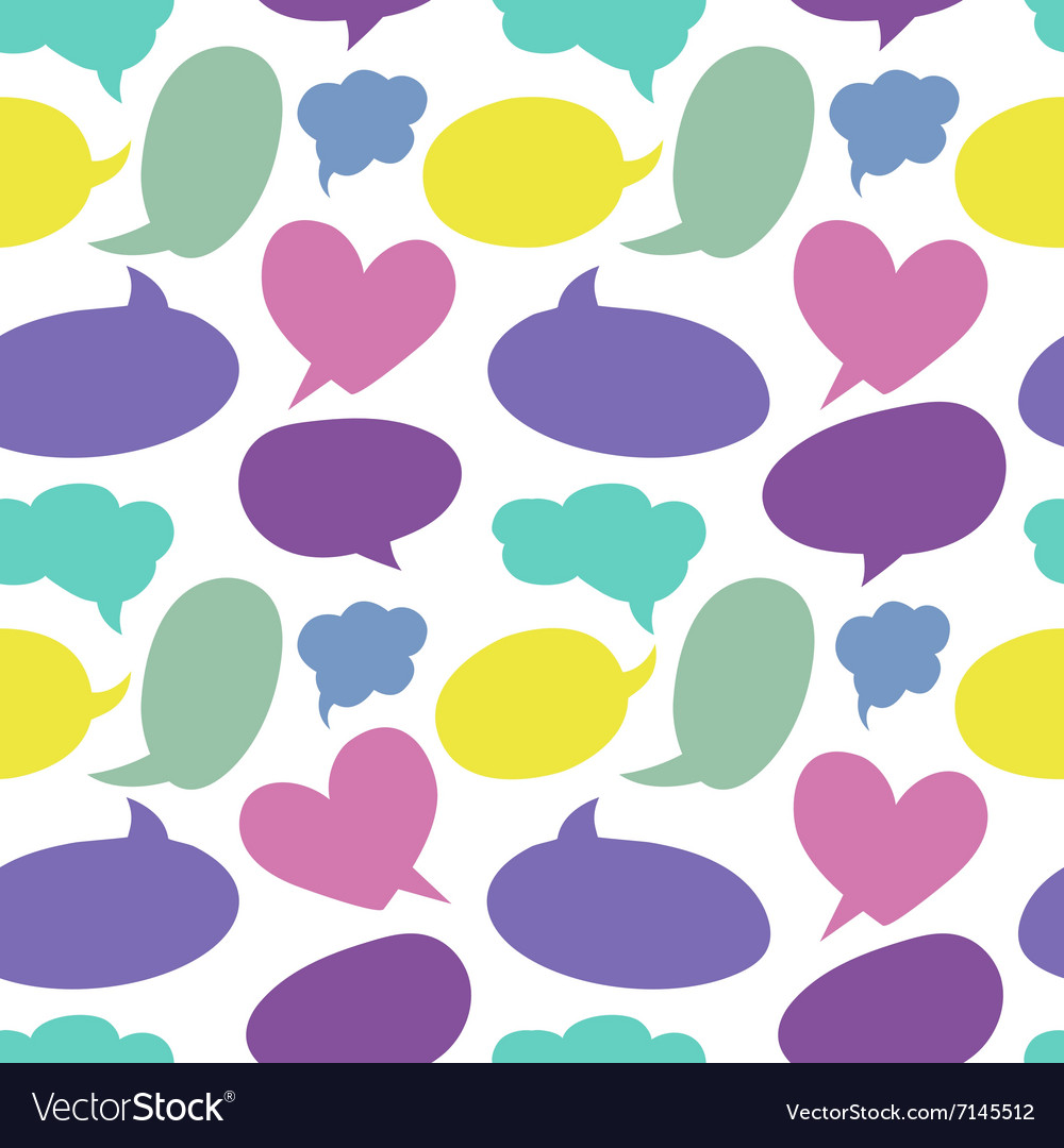 Seamless pattern with speech bubbles