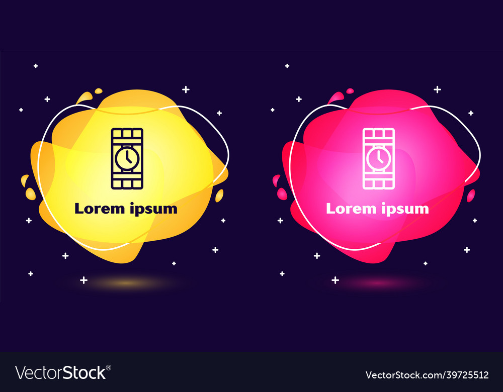 Set line detonate dynamite bomb stick and timer vector image Set line detonate dynamite bomb stick and timer