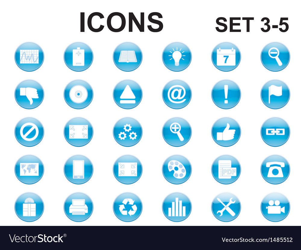 Set of round icons