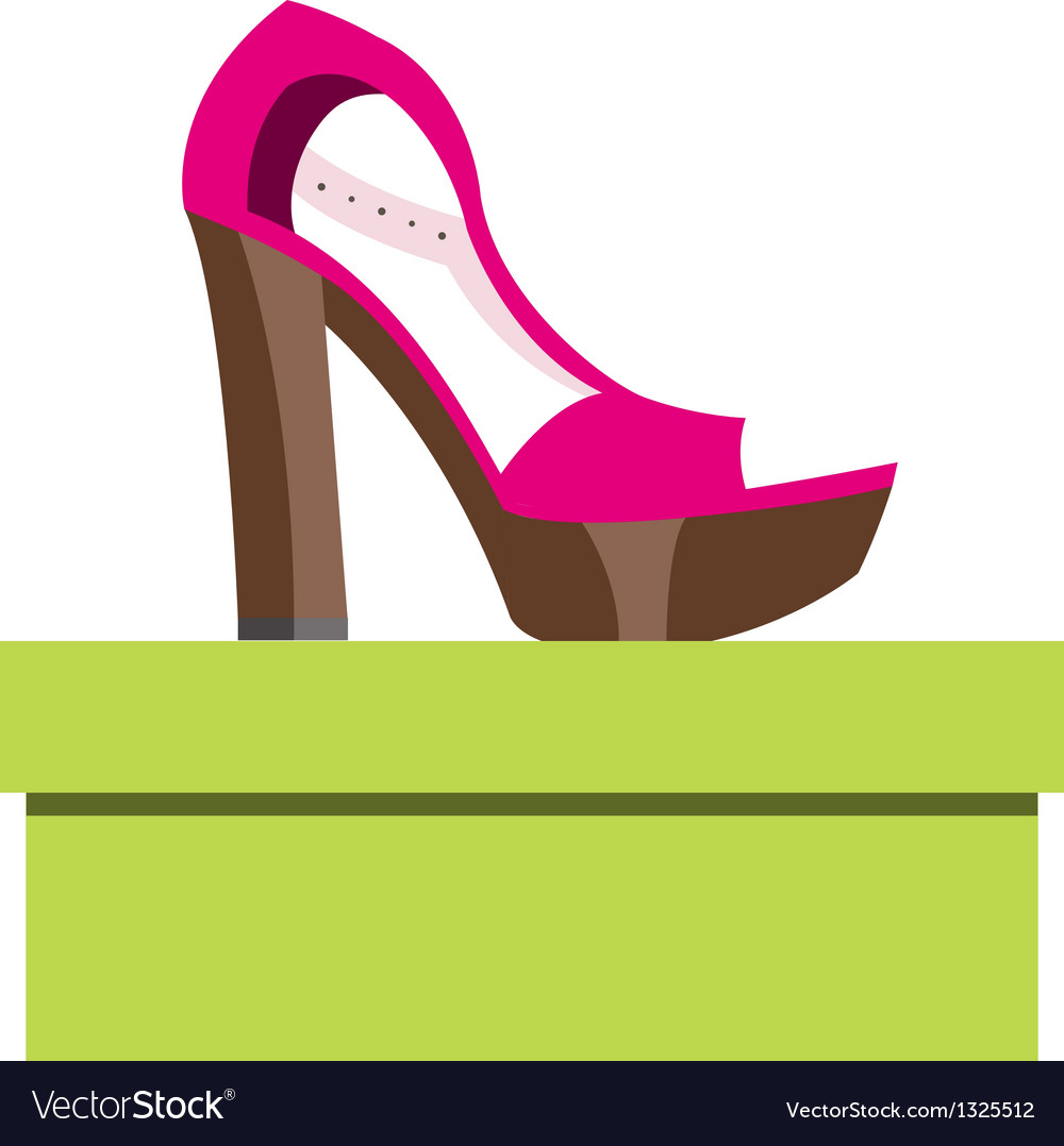 Shoes on a box Royalty Free Vector Image - VectorStock