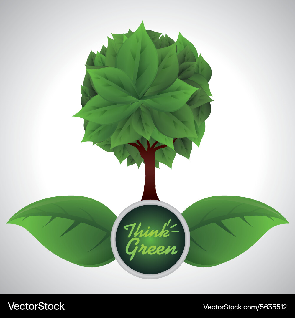 Think green design Royalty Free Vector Image - VectorStock